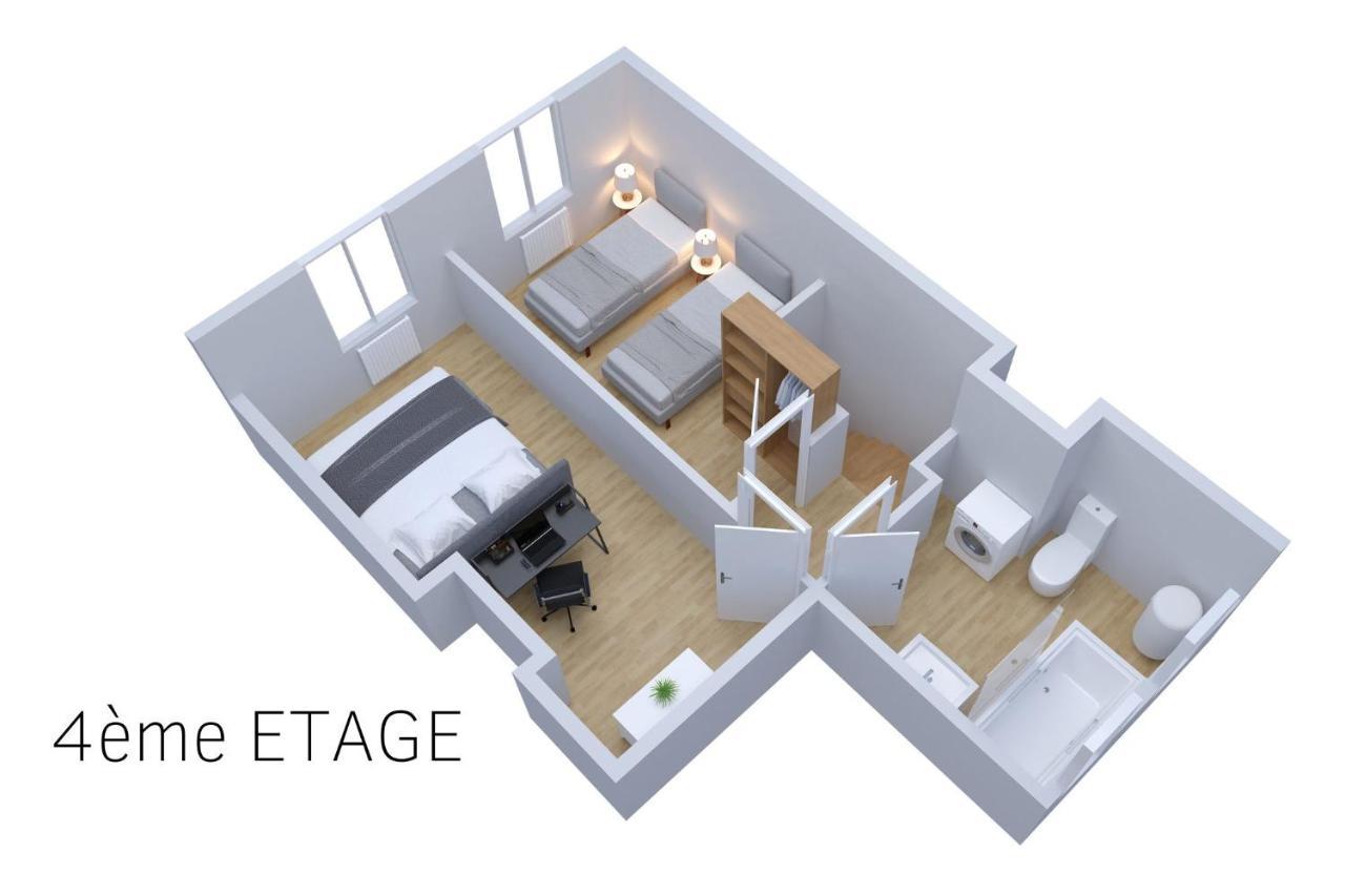 טייר Le Double Pirou # 2 Appartements # Halte Auvergne מראה חיצוני תמונה